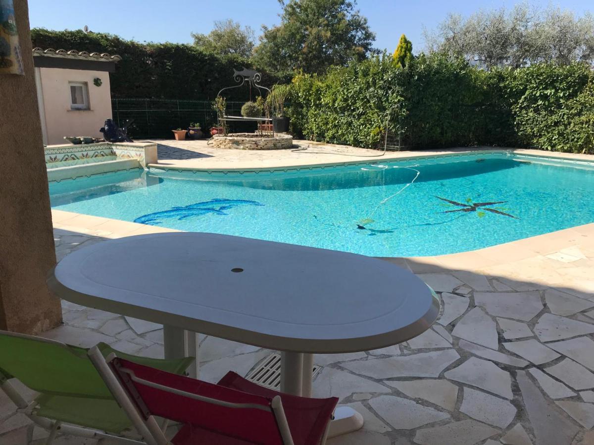 2 Pieces Rdc Villa Piscine La Roquette-sur-Siagne Exteriér fotografie